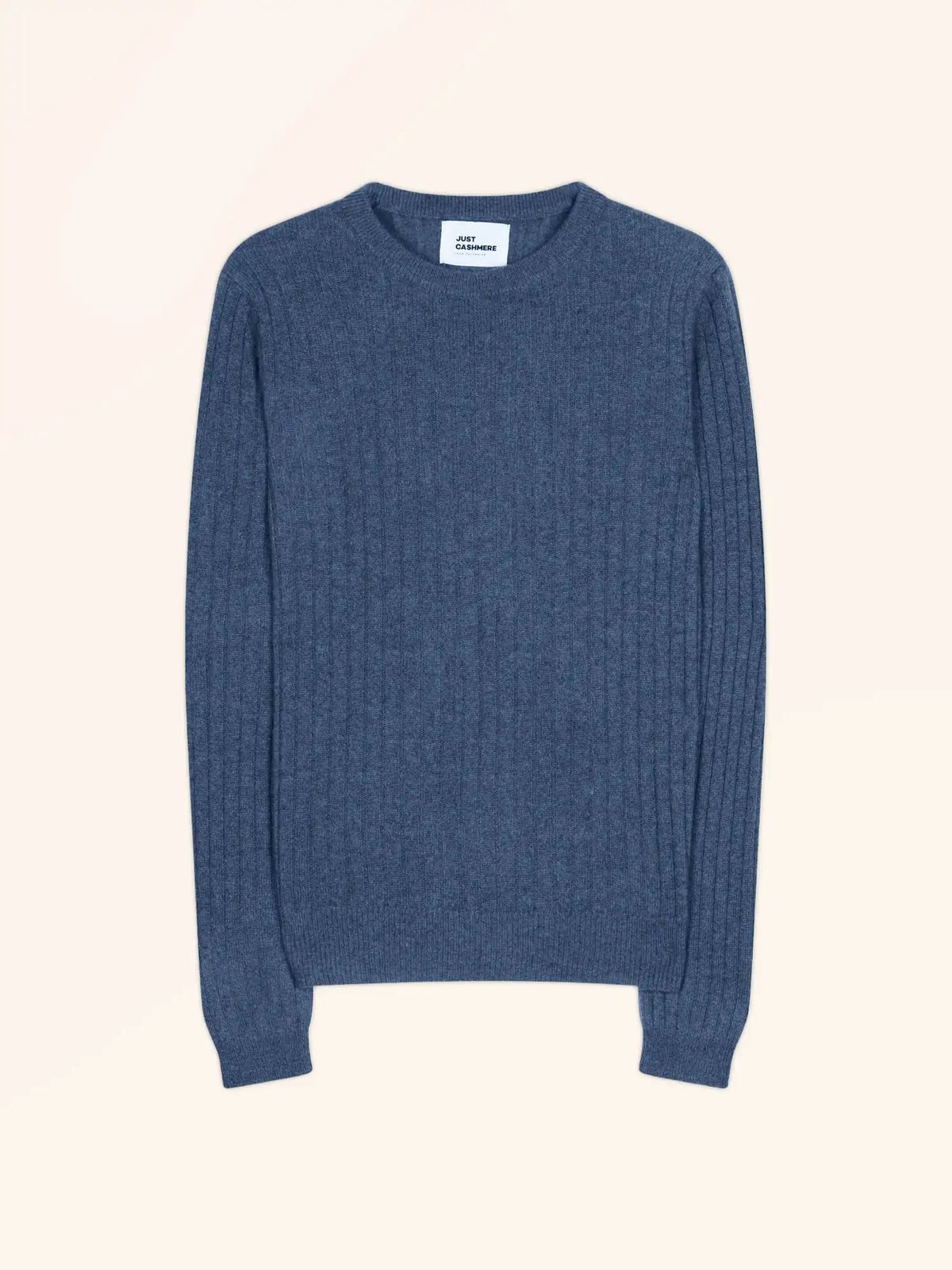 AVANA Pull Col Rond Bleu Denim