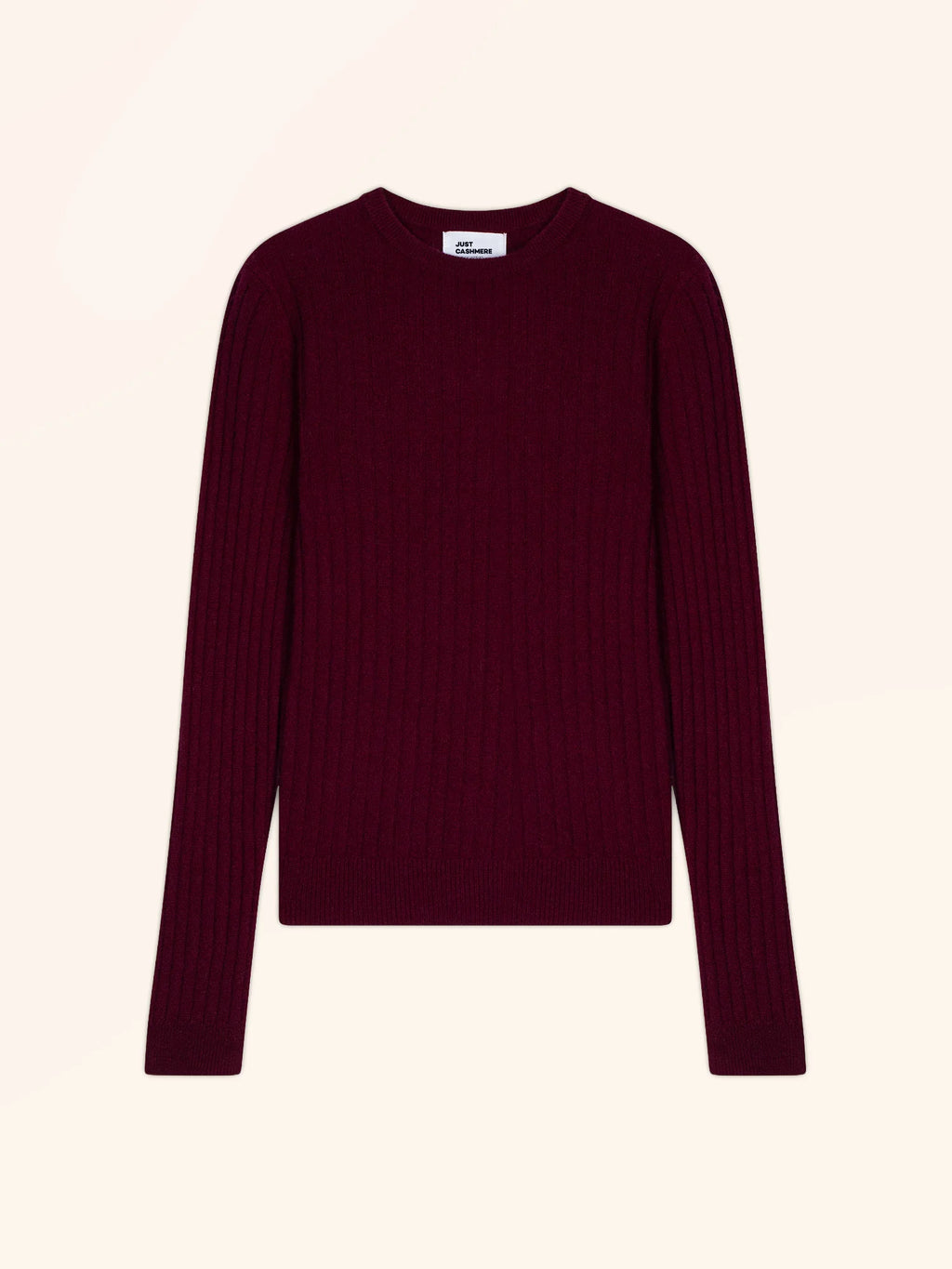 AVANA Pull Col Rond Bordeaux