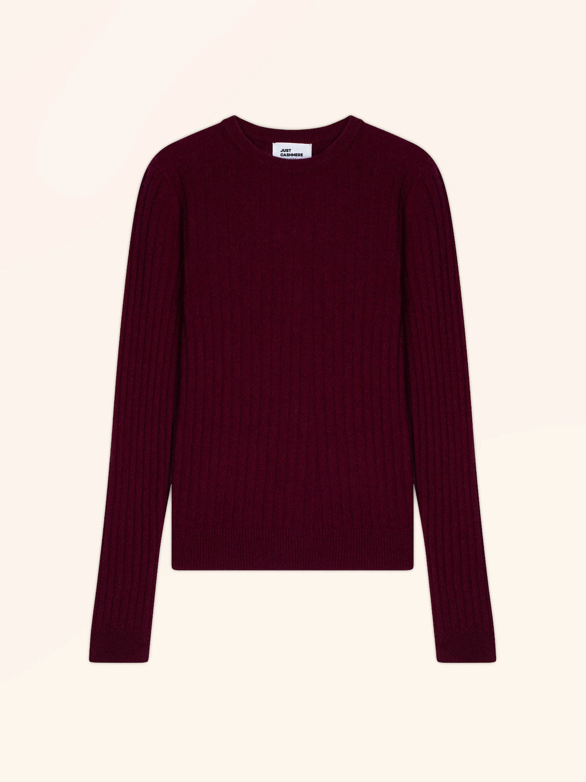 AVANA Pull Col Rond Bordeaux