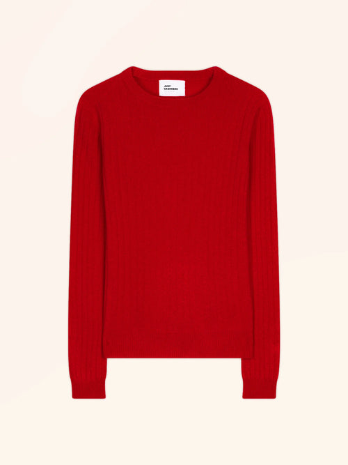 AVANA Pullover Rundhalsausschnitt Rot