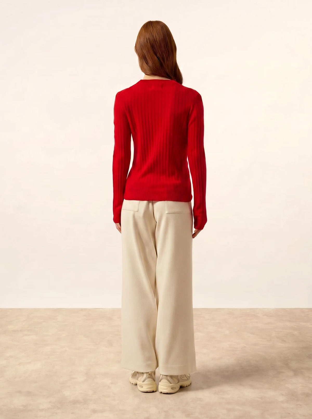 AVANA Pullover Rundhalsausschnitt Rot