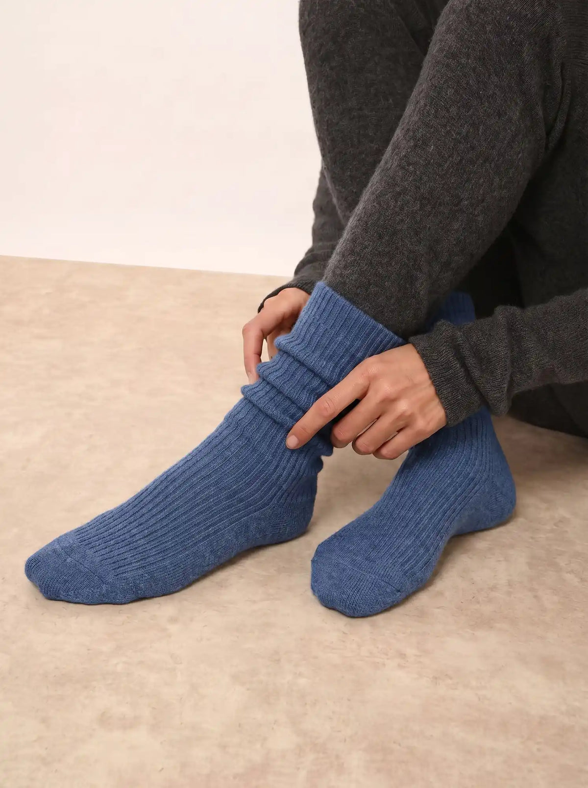 DAYAYA Socks 4 Ply Denim Blue