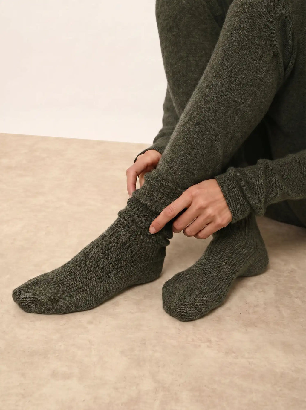 DAYAYA Socks 4 Ply Heather Khaki