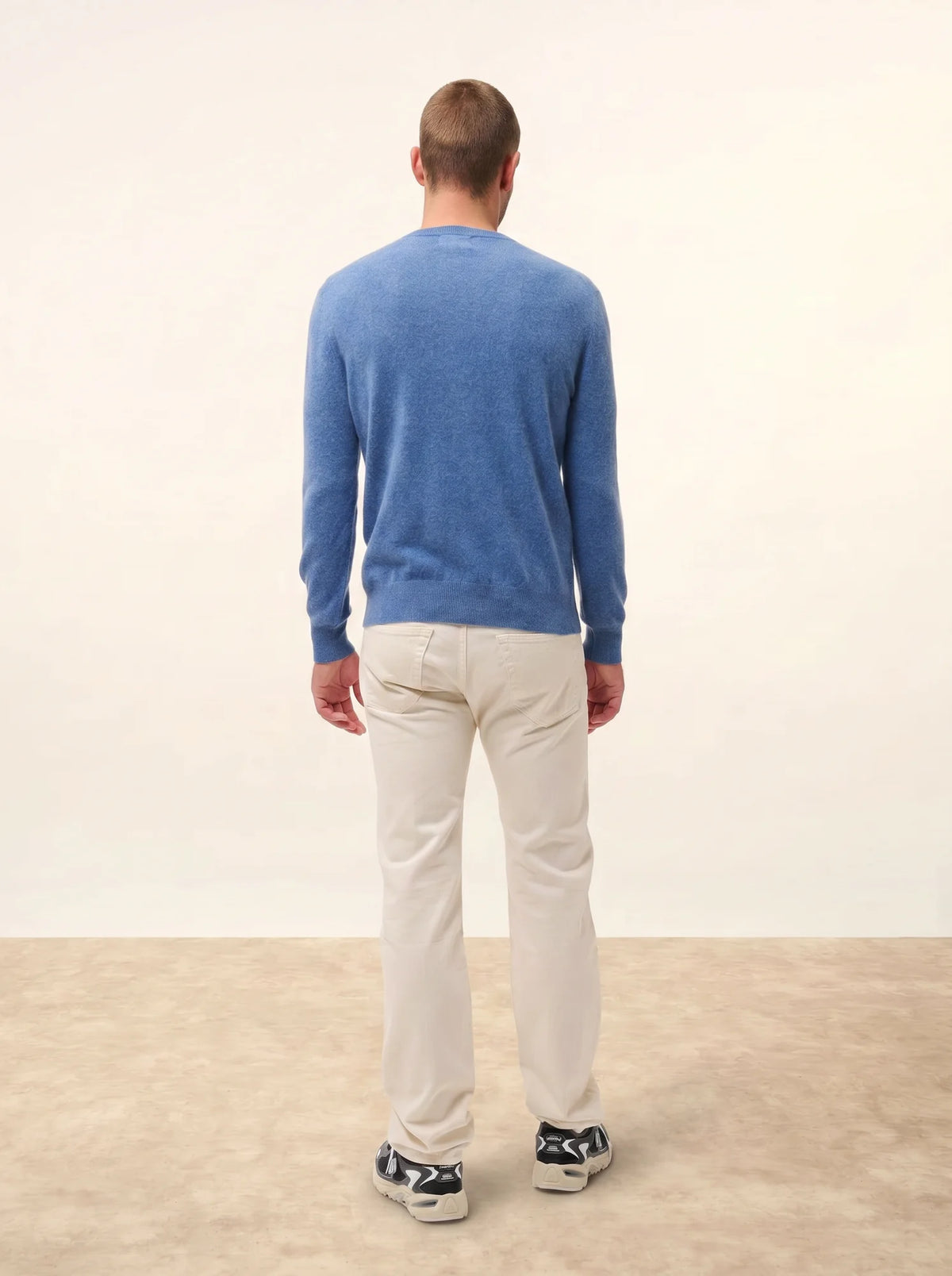 WALT Pull Col V Bleu Denim