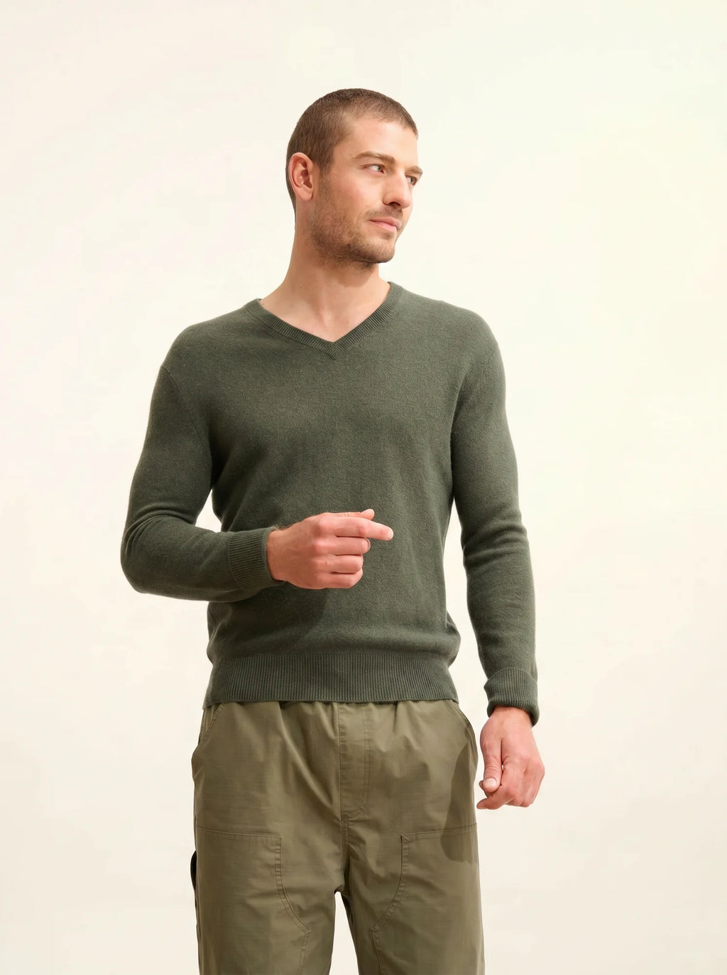 WALT Pullover V-Ausschnitt Khaki