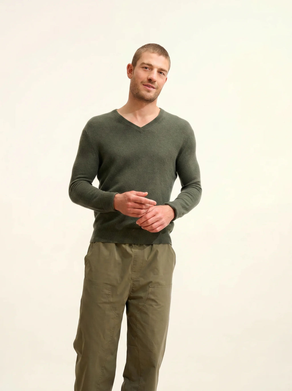 WALT Pullover V-Ausschnitt Khaki
