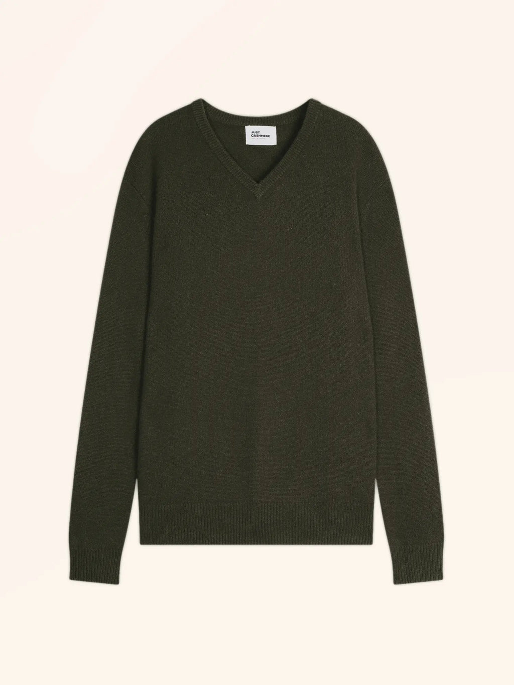 NATHAN Pullover V-Ausschnitt 4-fädig Khaki