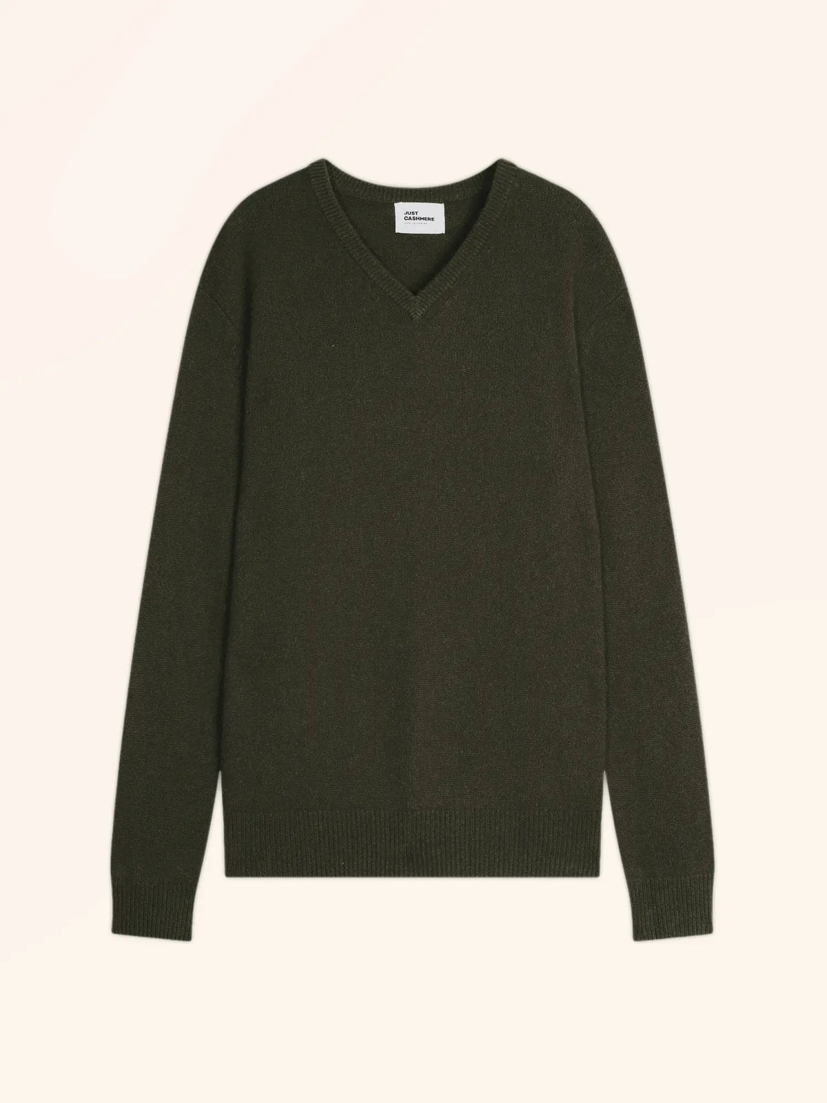 NATHAN Pullover V-Ausschnitt 4-fädig Khaki