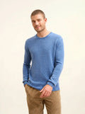 GABIN Pull Col Rond 4 Fils Bleu Denim
