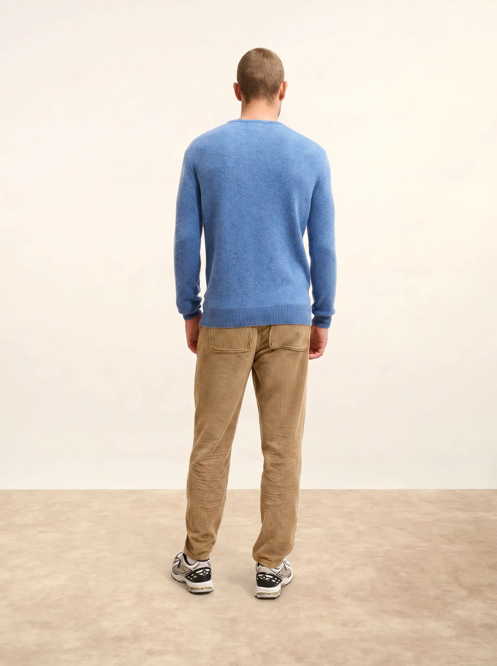 GABIN Pull Col Rond 4 Fils Bleu Denim
