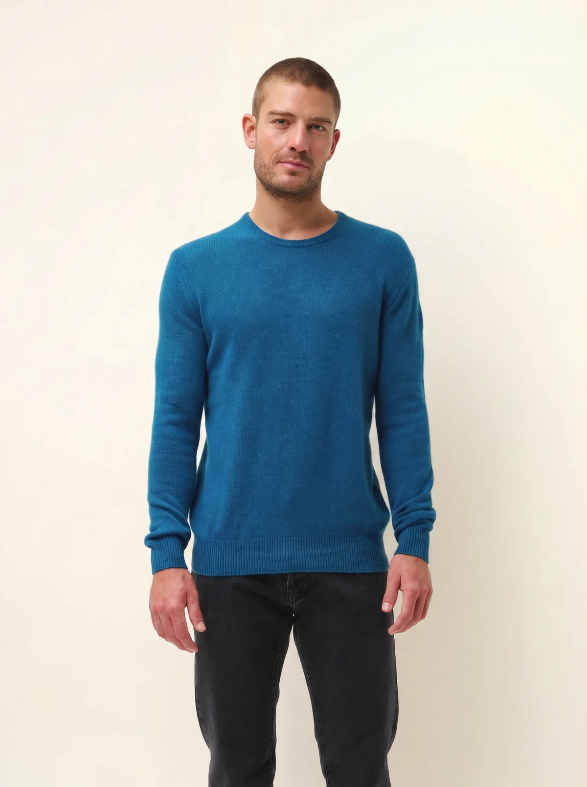 GABIN Pull Col Rond 4 Fils Paon
