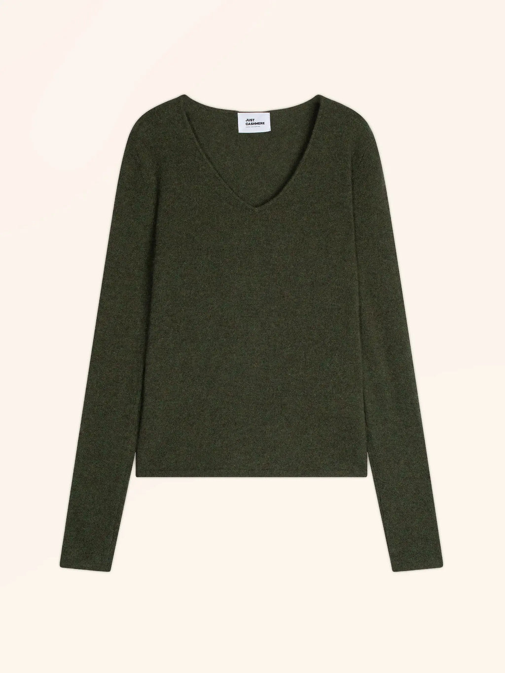 JOAN Pull Col V Kaki Chiné