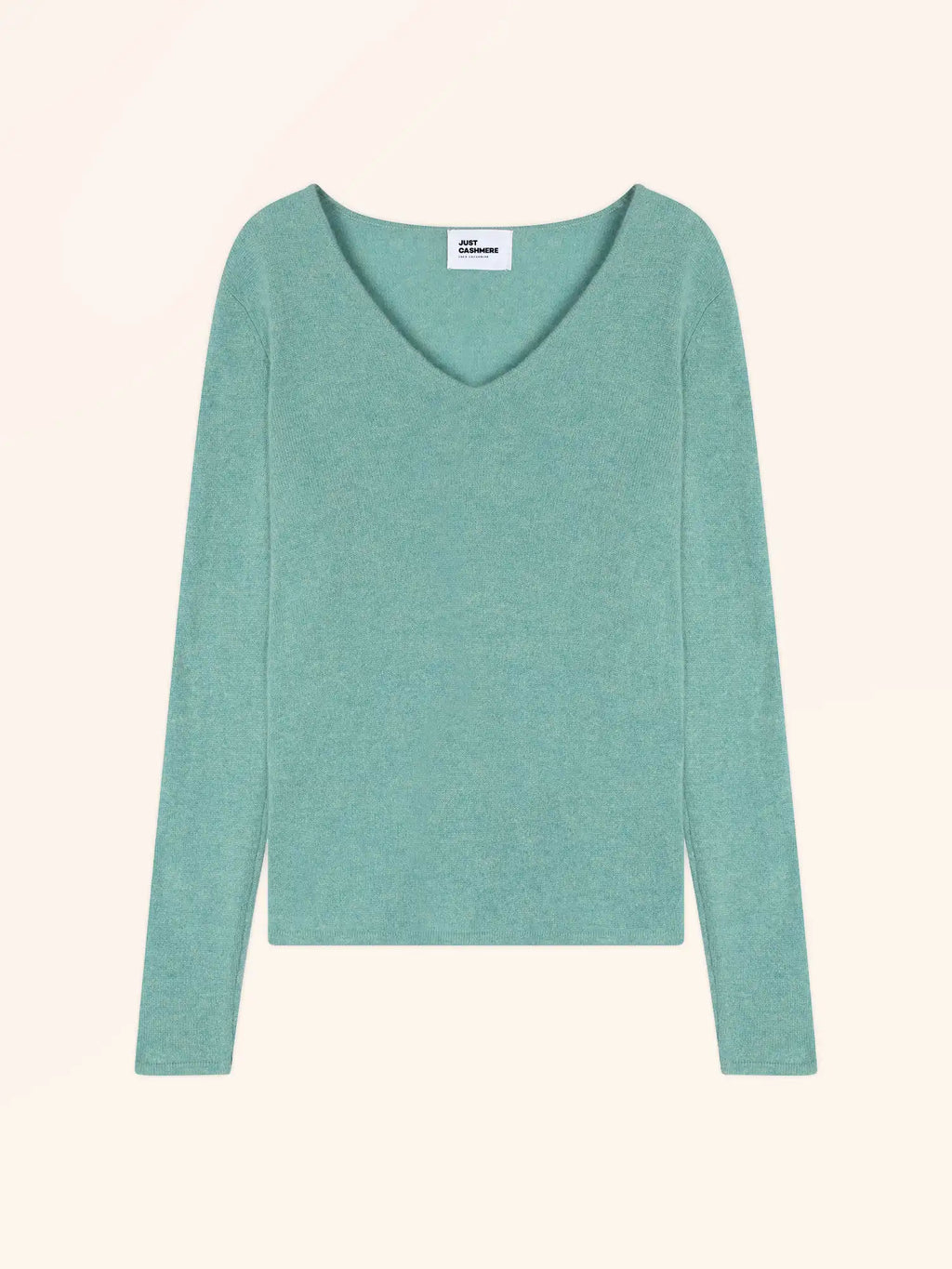 JOAN Pull Col V Vert Chiné