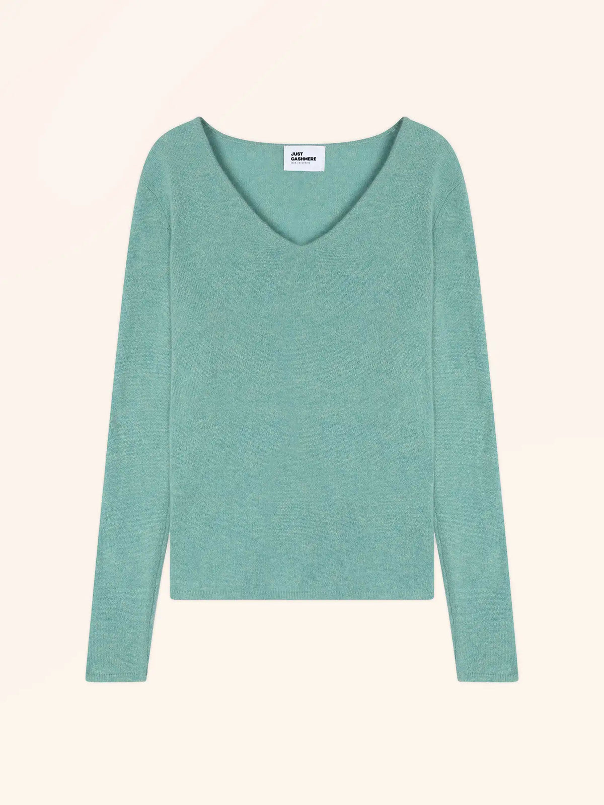 JOAN Pull Col V Vert Chiné