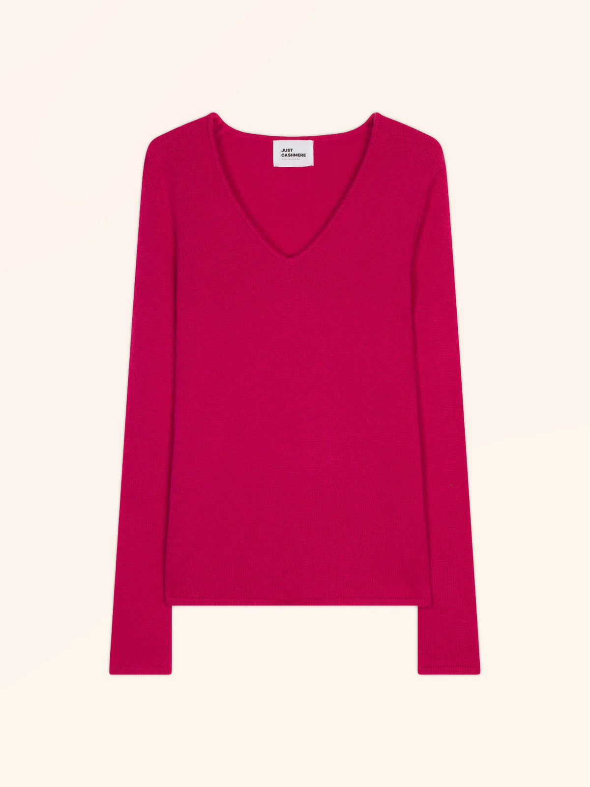 ABBY Pull Col V 4 Fils Fuchsia