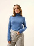 AVA Sweater Turtleneck Denim Blue