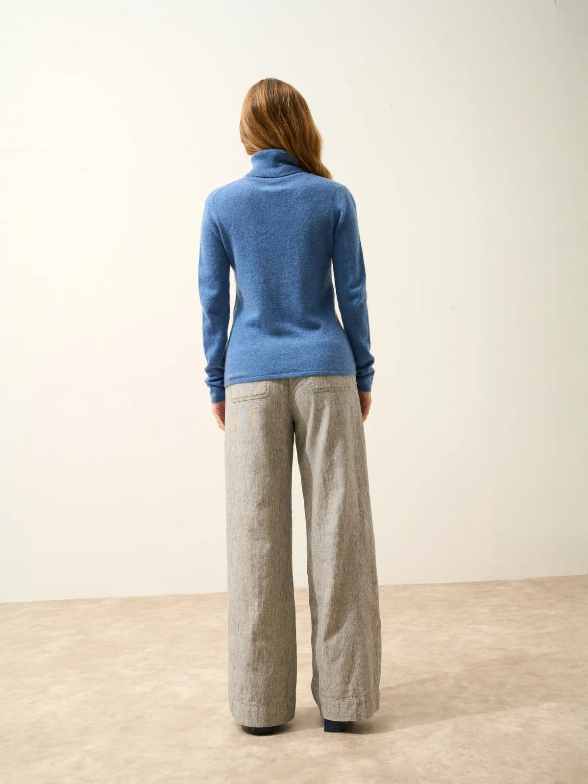 AVA Sweater Turtleneck Denim Blue