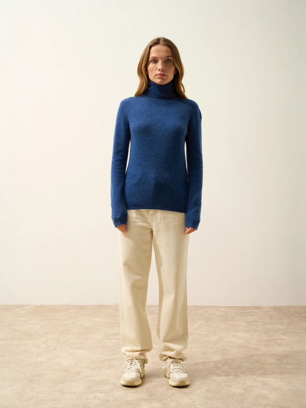 AVA Pullover Rollkragen Ozeanblau meliert