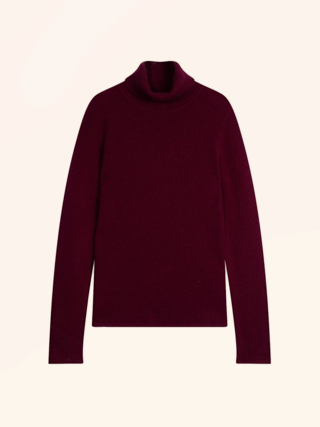 MATT Pull Col Roulé 4 Fils Bordeaux