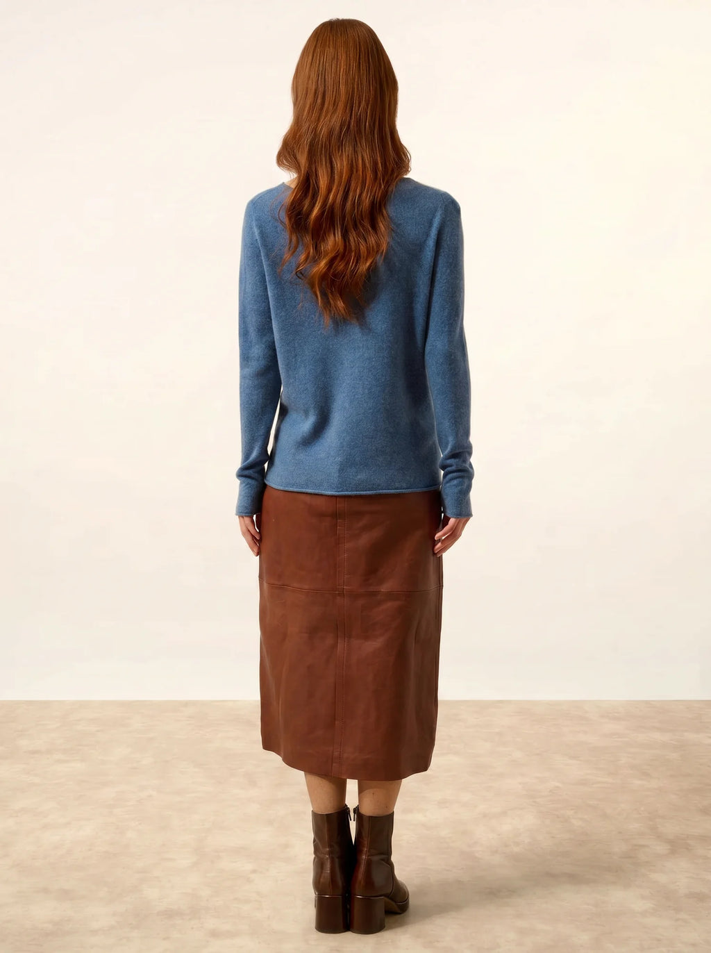 GRACE Pullover U-Boot-Ausschnitt Denimblau