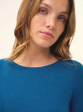 VIVIAN Pullover Rundhalsausschnitt Pfauenblau