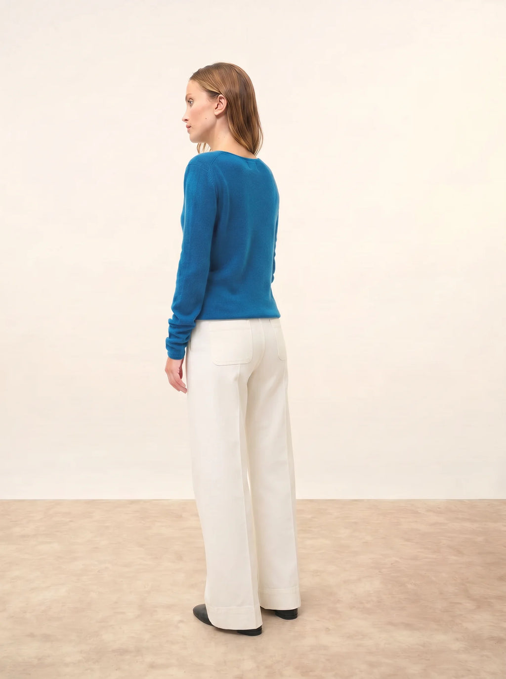 VIVIAN Pullover Rundhalsausschnitt Pfauenblau