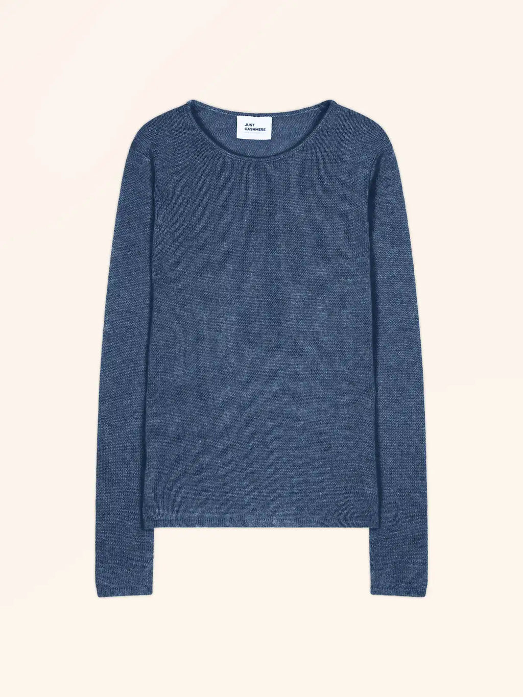 JOYCE Pull Col Rond 4 Fils Bleu Denim