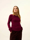 JOYCE Sweater Crew Neck 4 Ply Burgundy