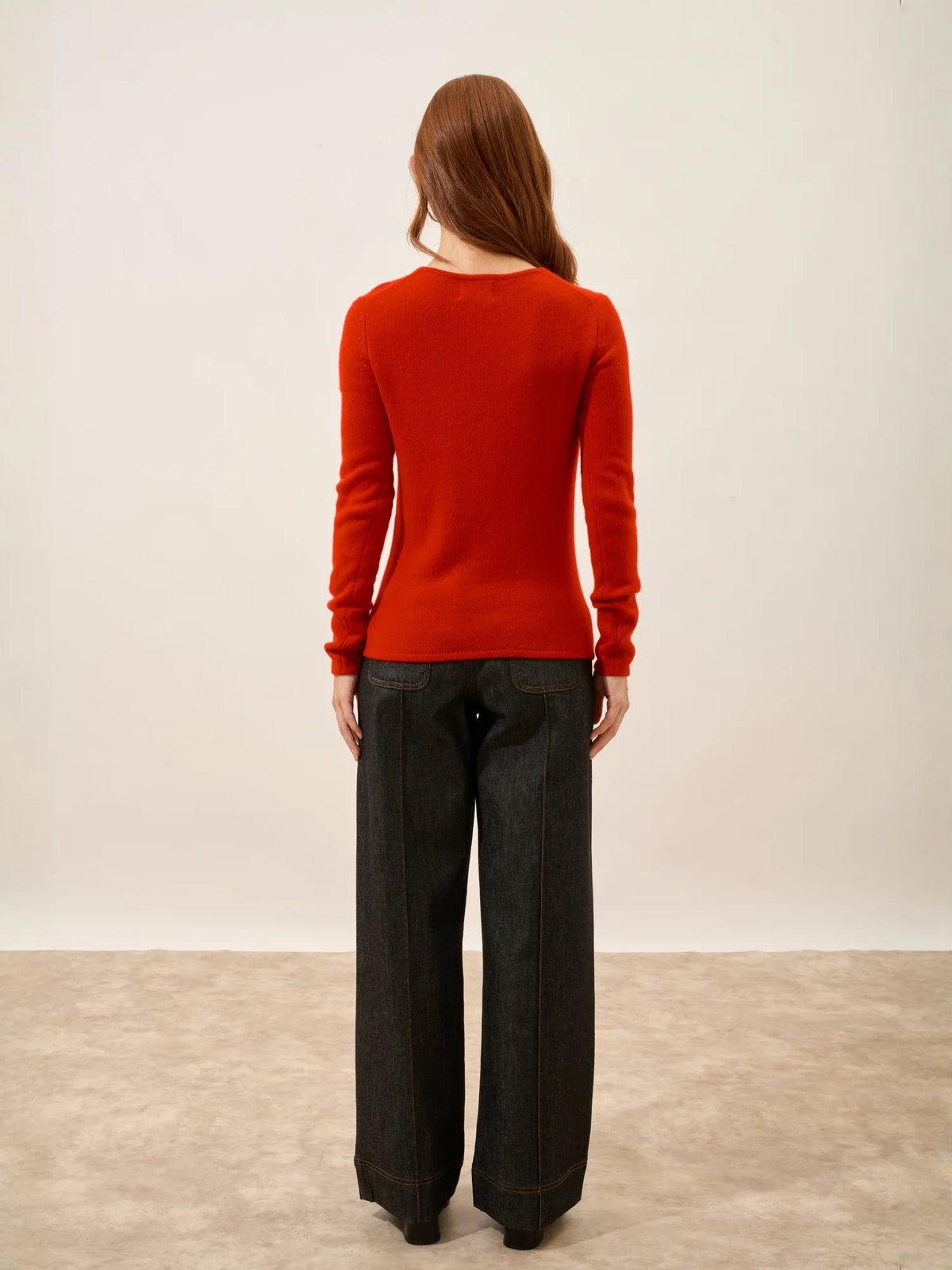 JOYCE Sweater Crew Neck 4 Ply Red