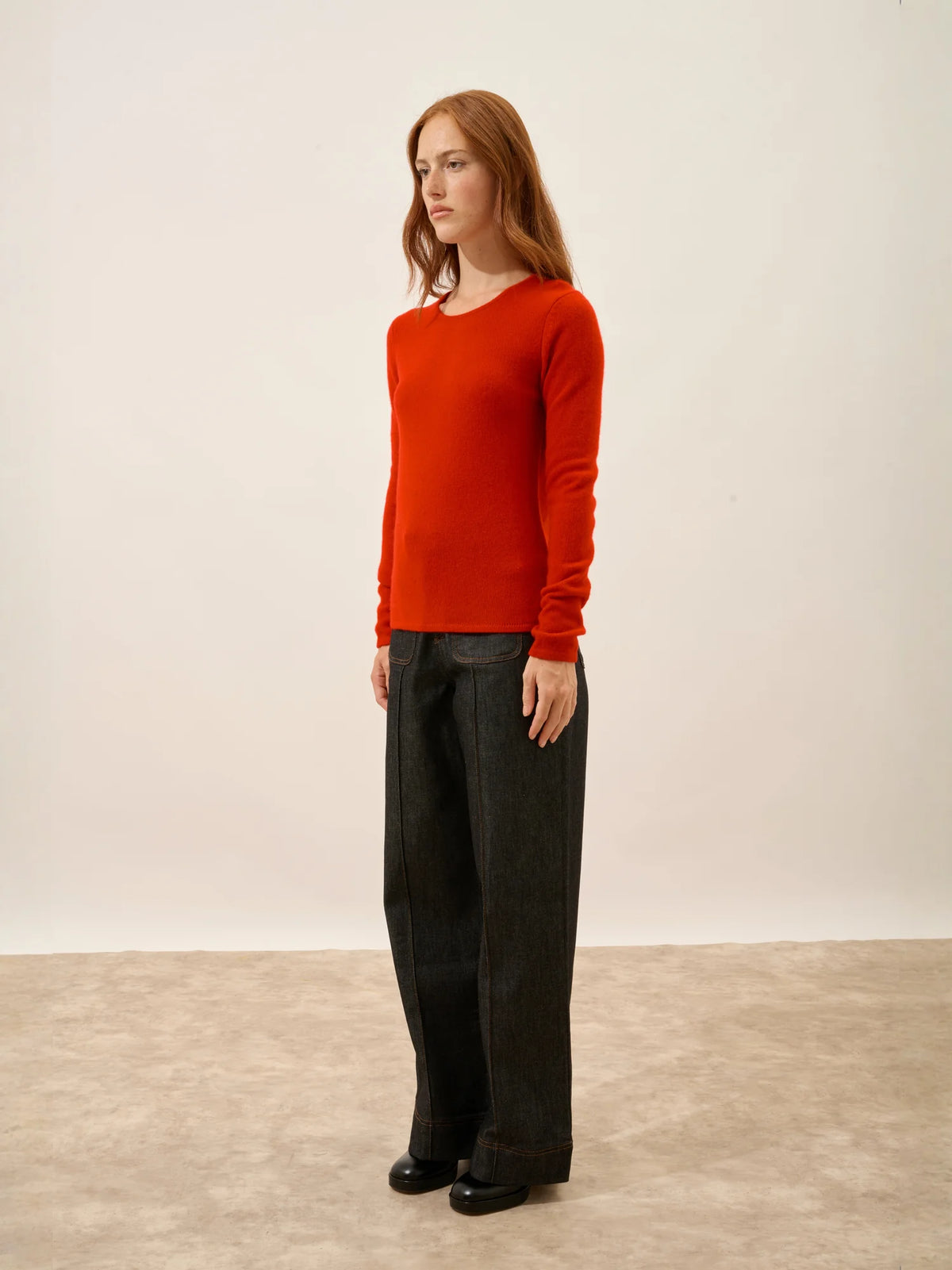 JOYCE Sweater Crew Neck 4 Ply Red