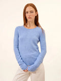JOYCE Pull Col Rond 4 Fils Ciel