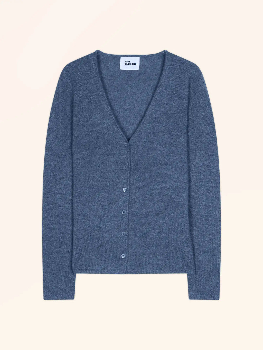 NORMA Cardigan Col V Bleu Denim