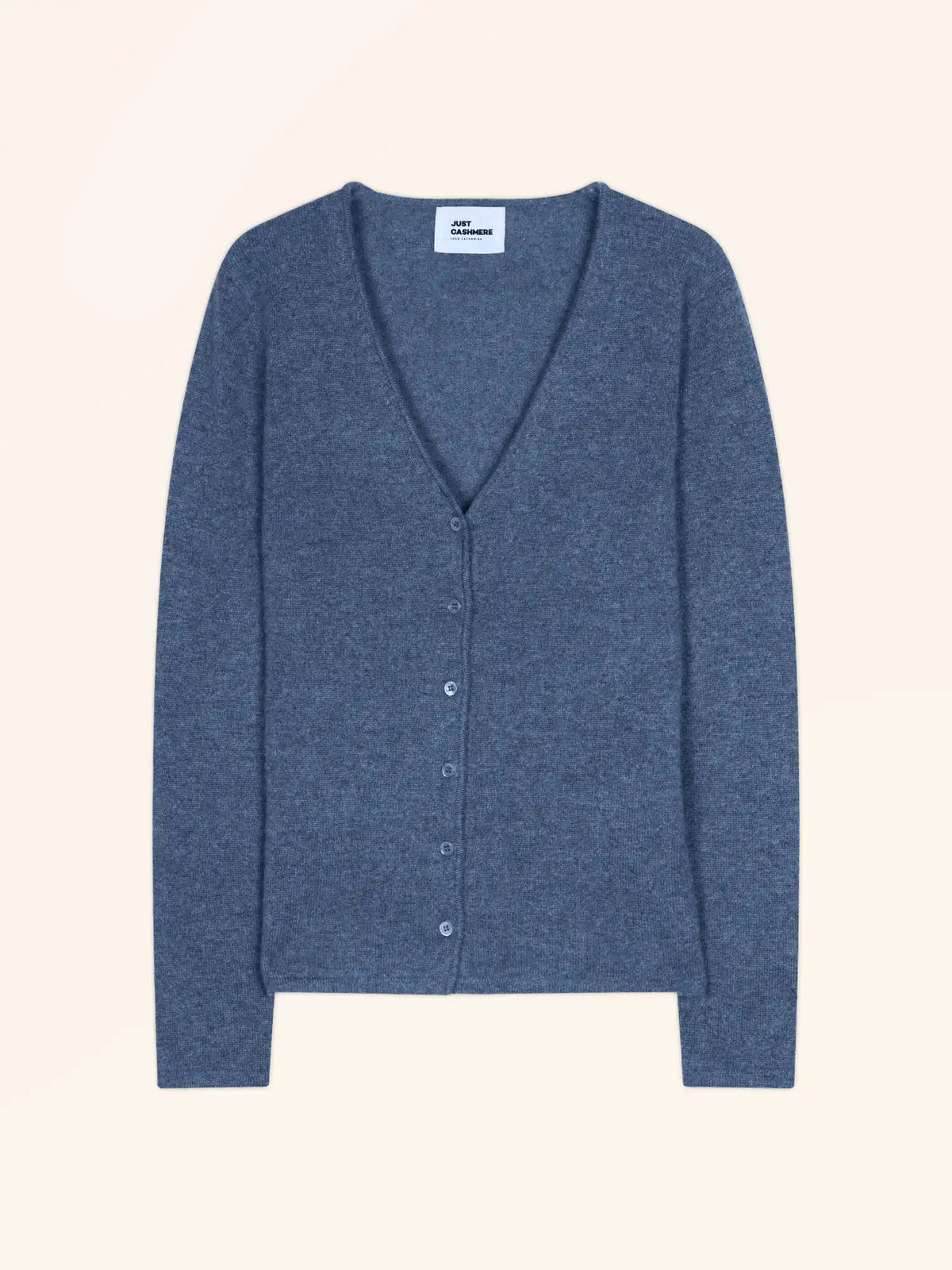 NORMA Cardigan Col V Bleu Denim
