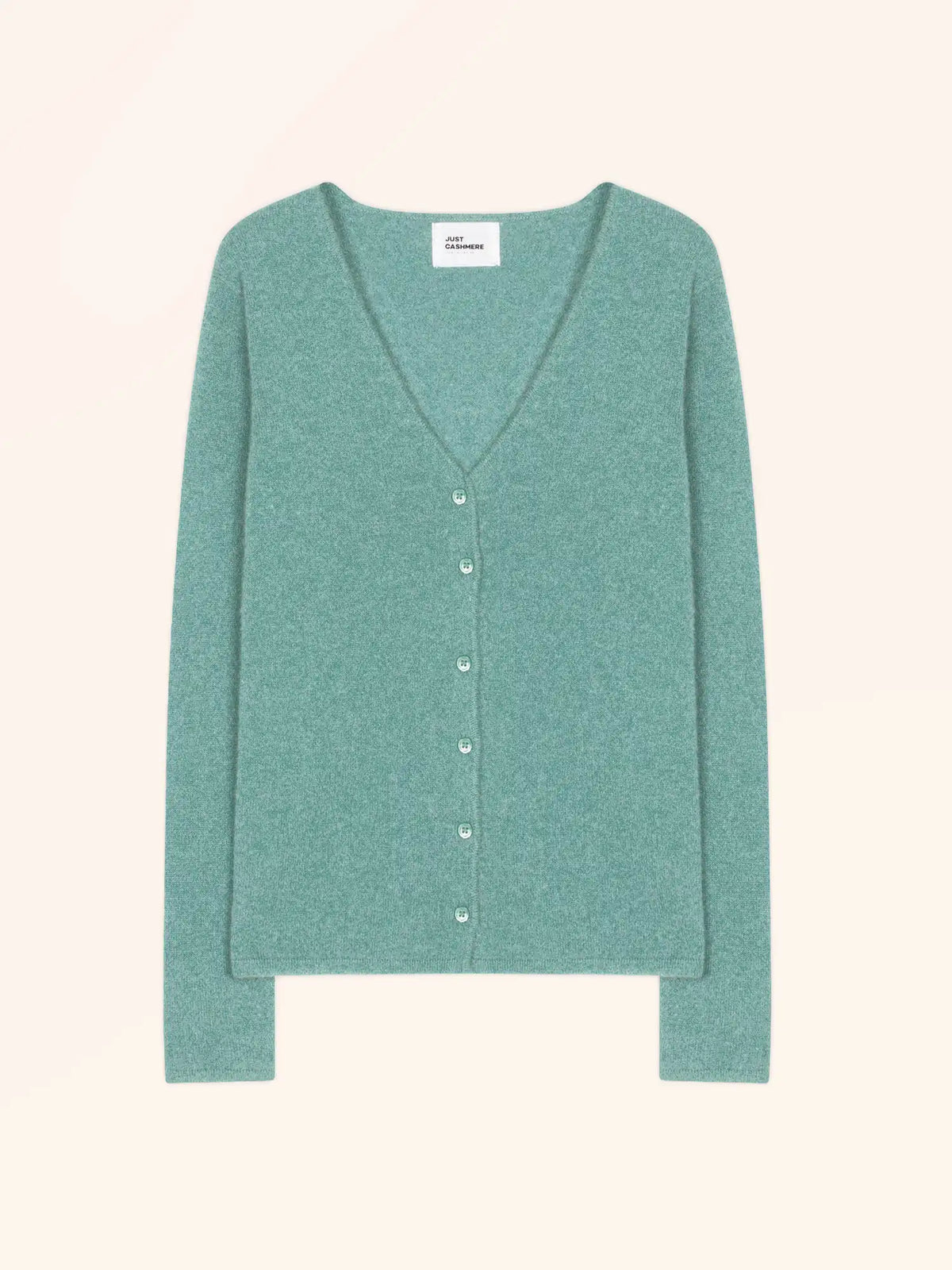 NORMA Cardigan Col V Vert Chiné