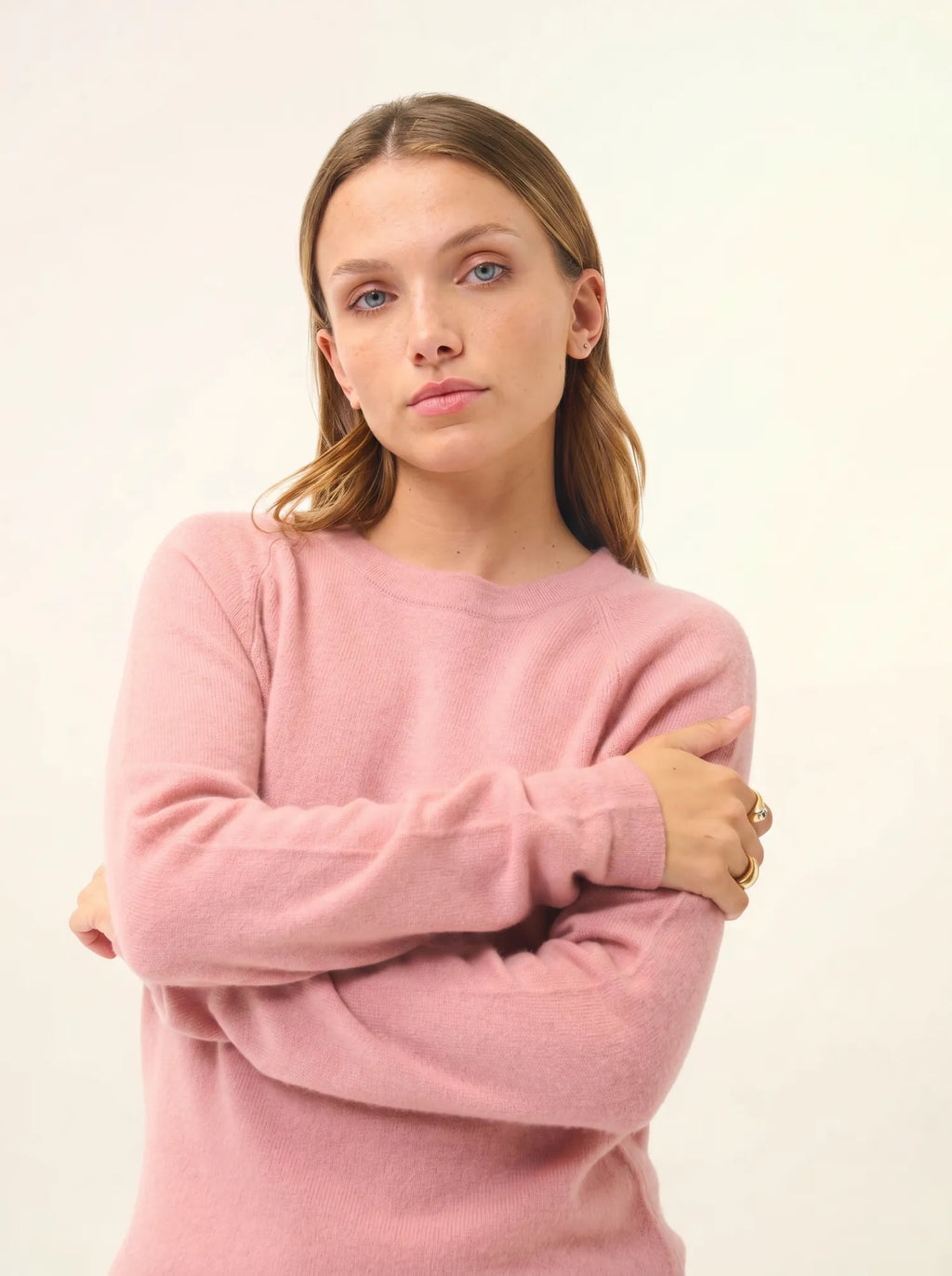 JANE Pullover Rundhalsausschnitt Rosenholz