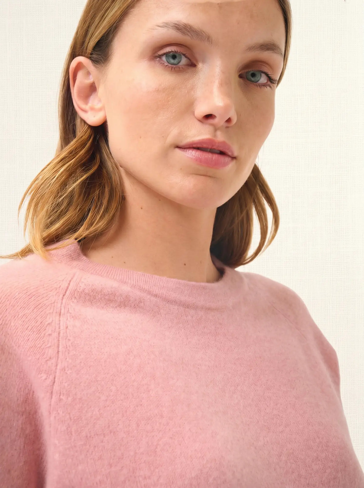 JANE Pull Col Rond Bois de Rose