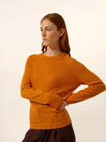 JANE Pull Col Rond Ocre