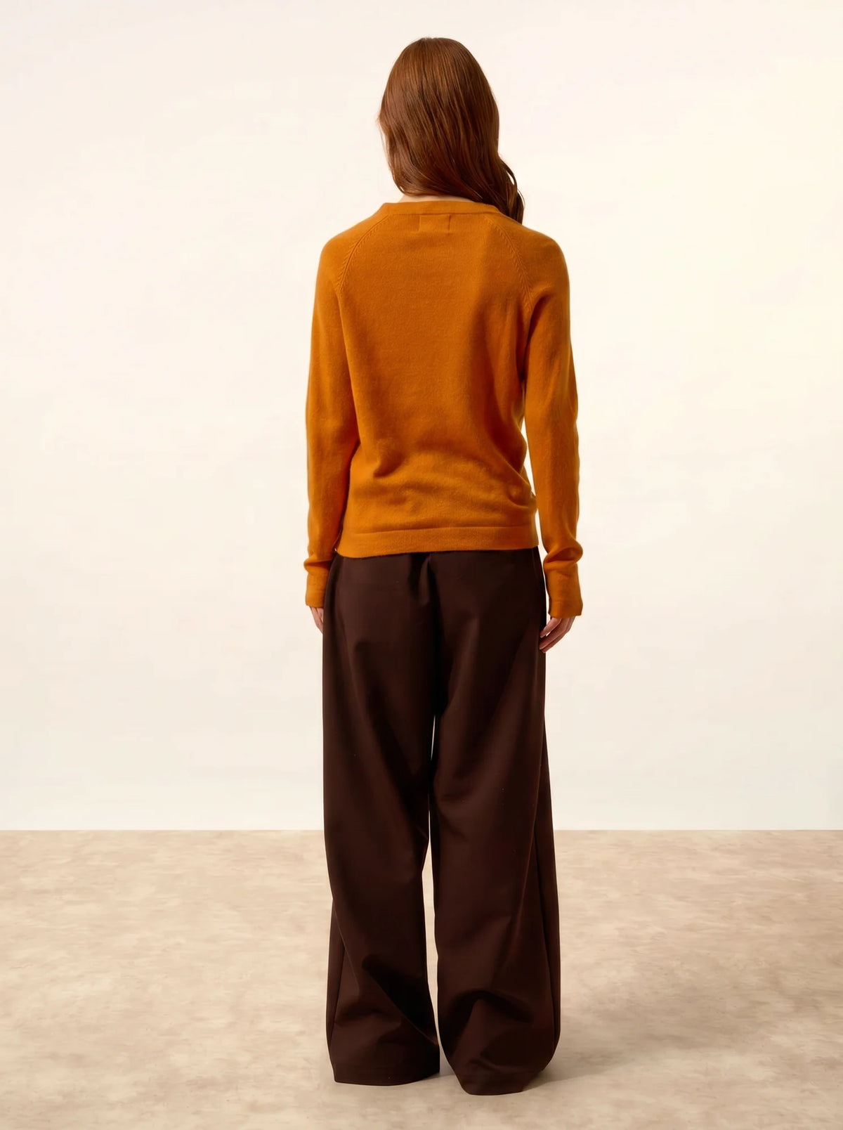 JANE Pull Col Rond Ocre