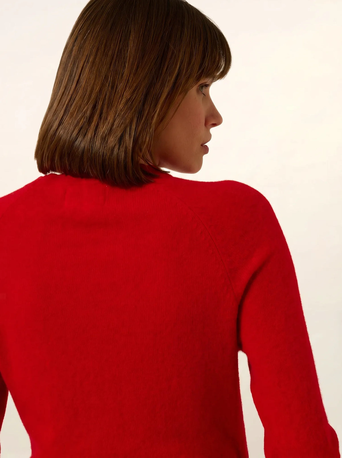 JANE Pull Col Rond Rouge