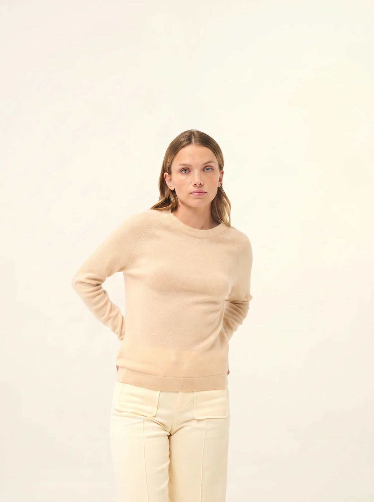 JANE Pull Col Rond Sable