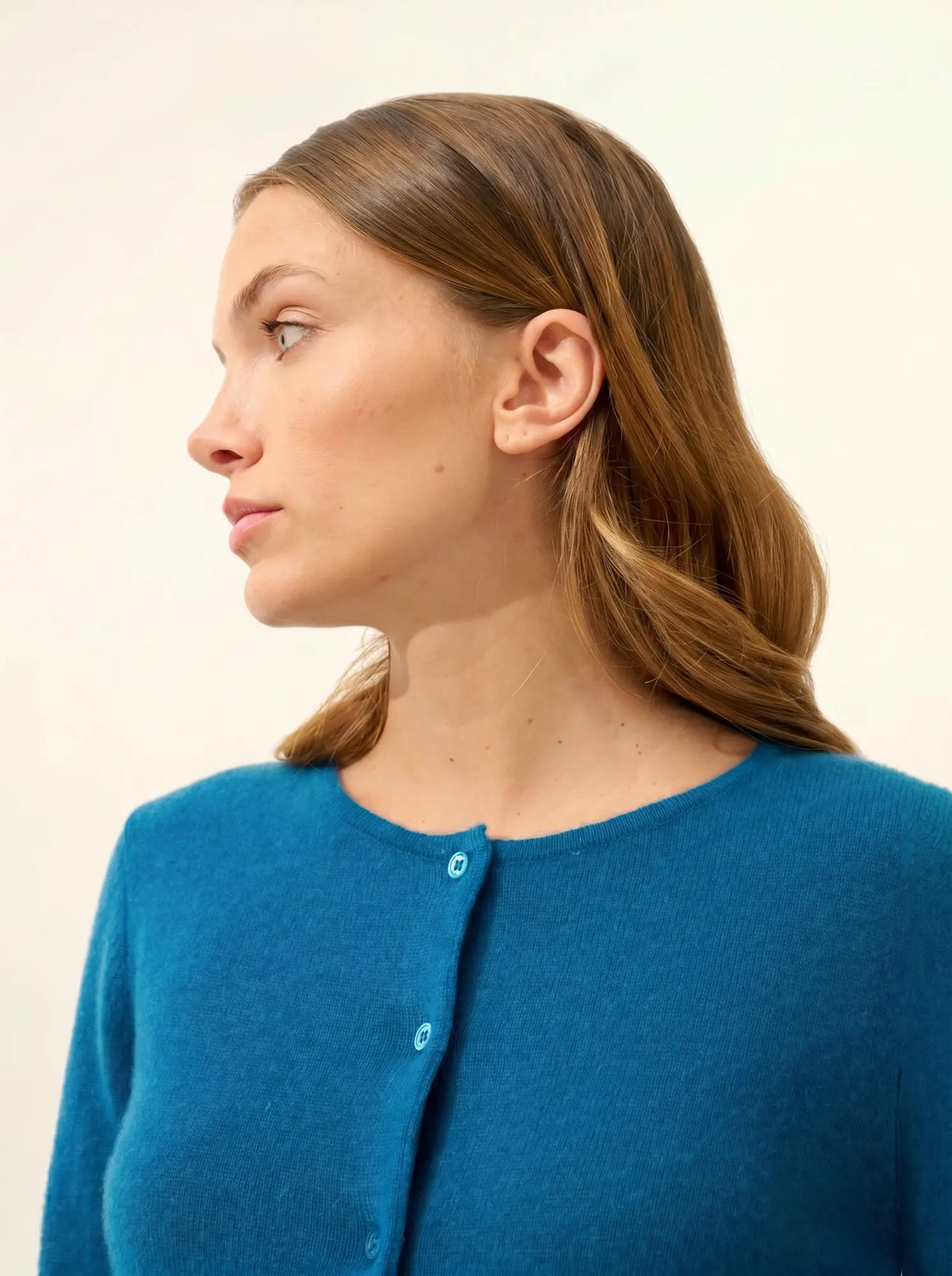 KATHARINE Cardigan Col Rond Paon