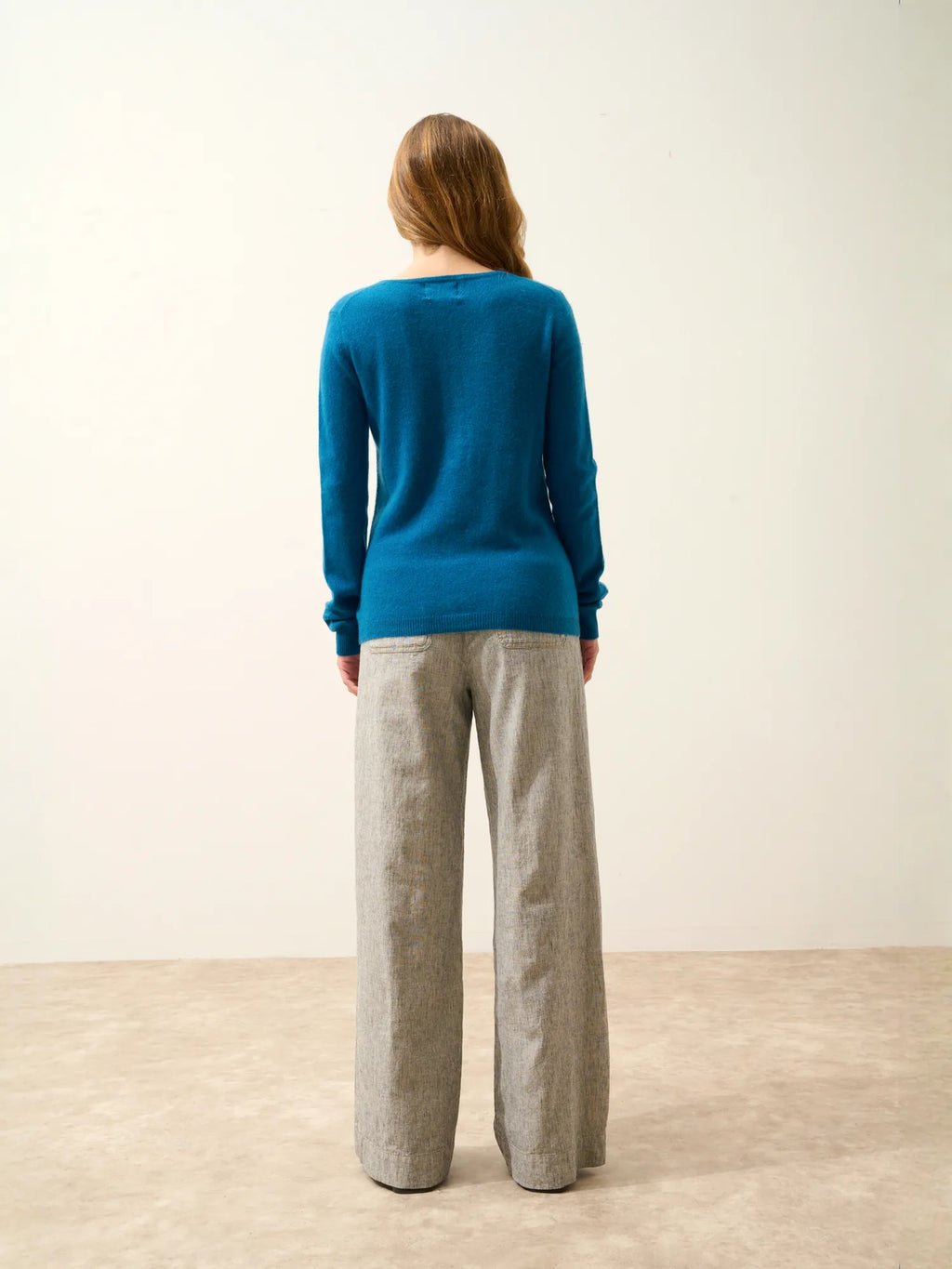 KATHARINE Cardigan Crew Neck Peacock