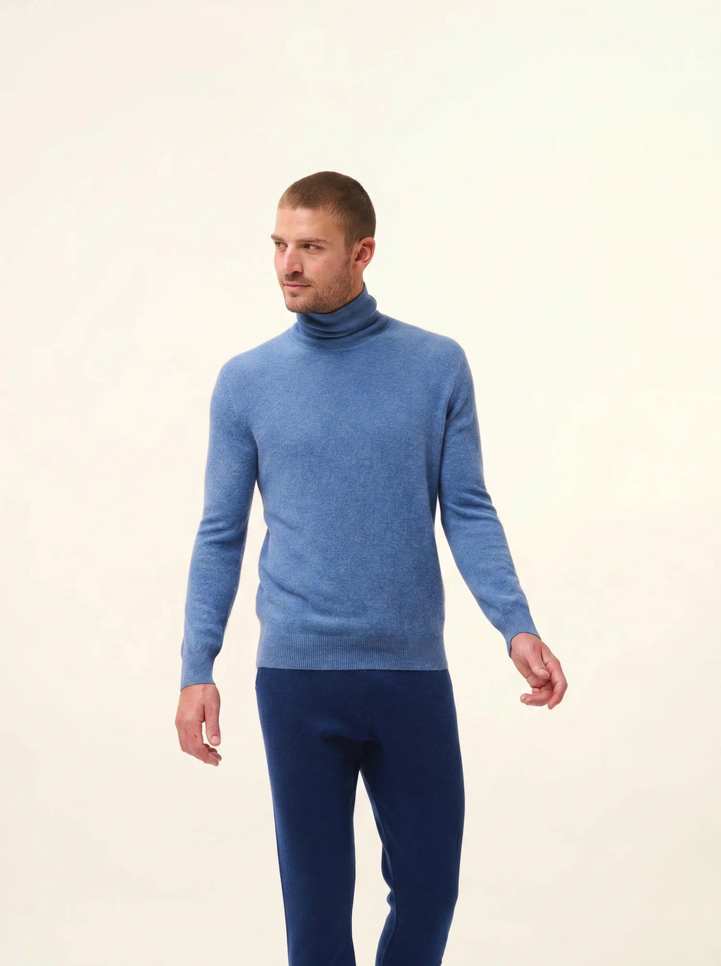 CONNOR Pullover Rollkragen Denimblau