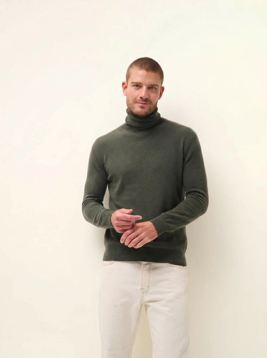 CONNOR Pullover Rollkragen Khaki