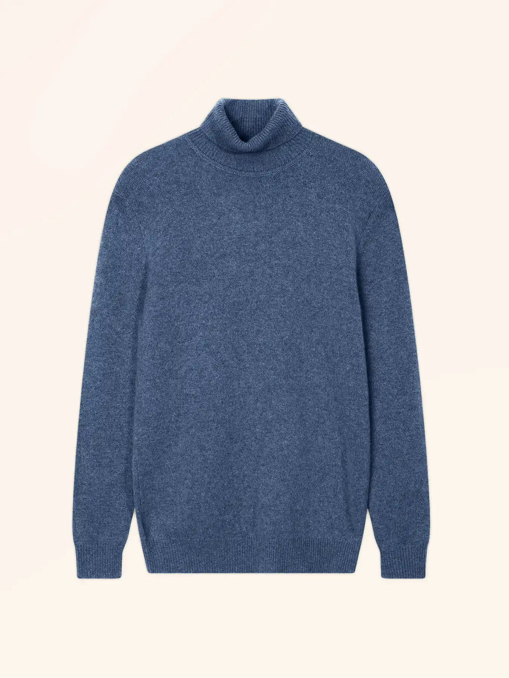 SACHA Pull Col Roulé 4 Fils Bleu Denim