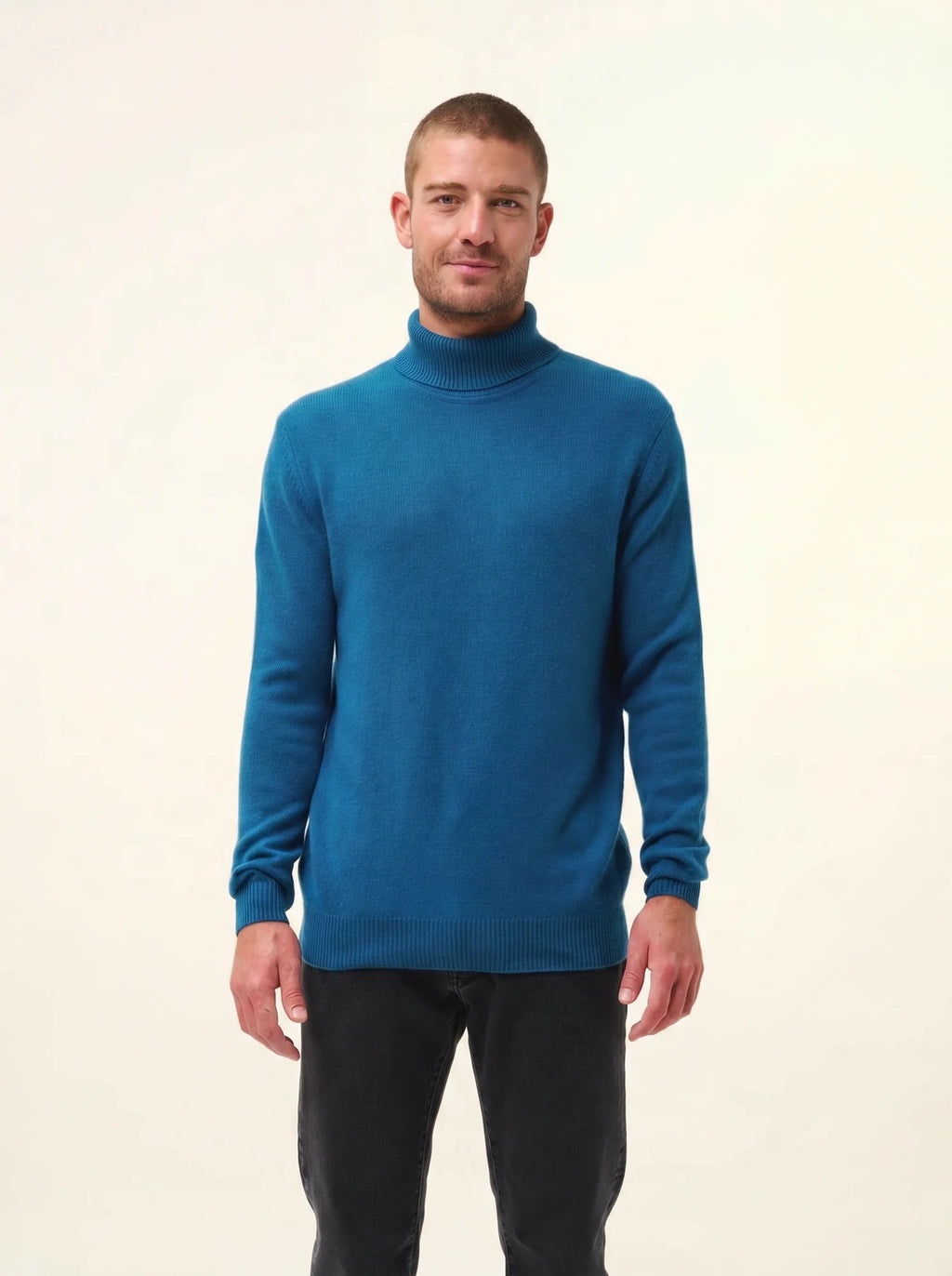 SACHA Sweater Turtleneck 4 Ply Peacock
