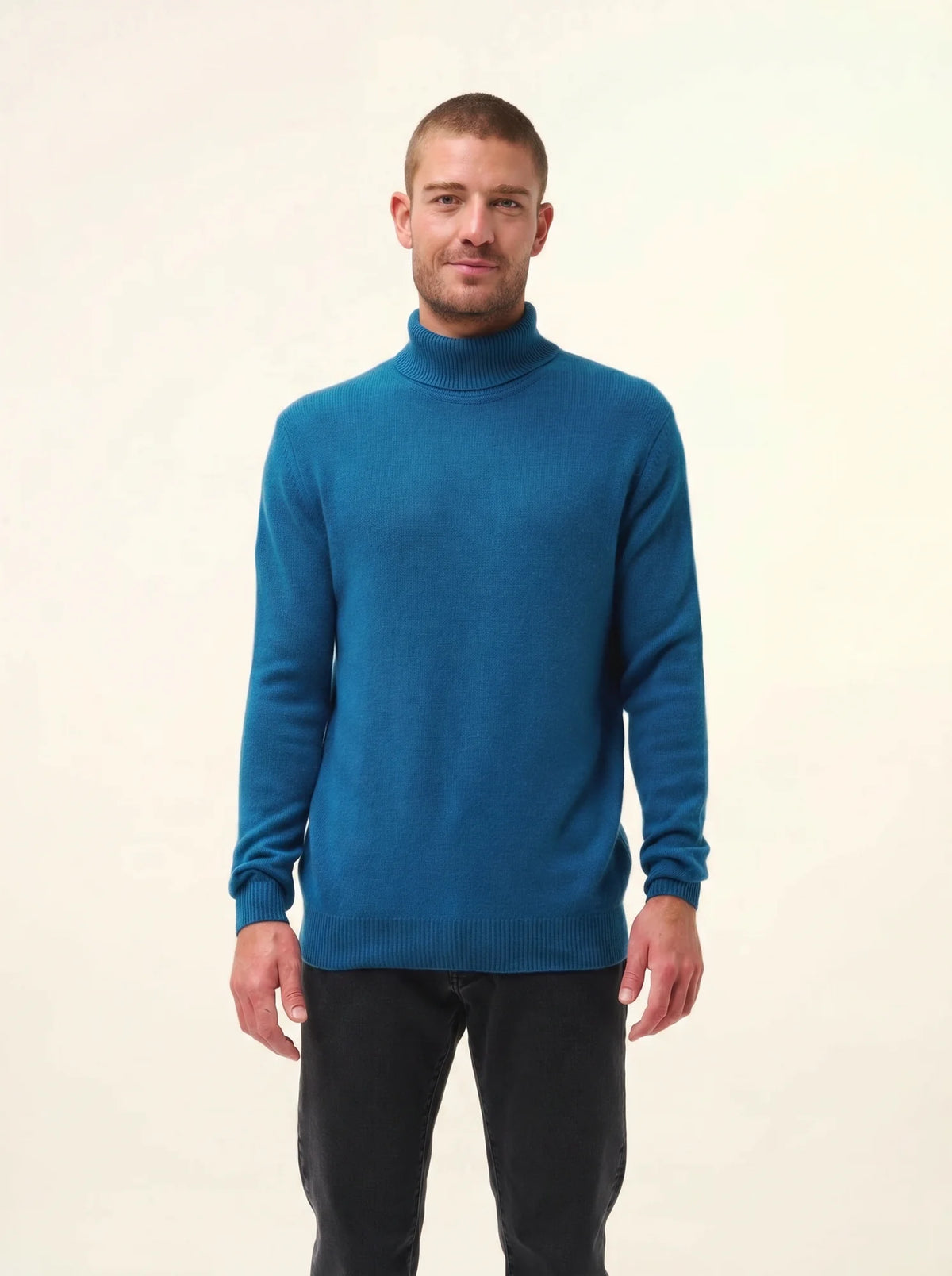 SACHA Sweater Turtleneck 4 Ply Peacock