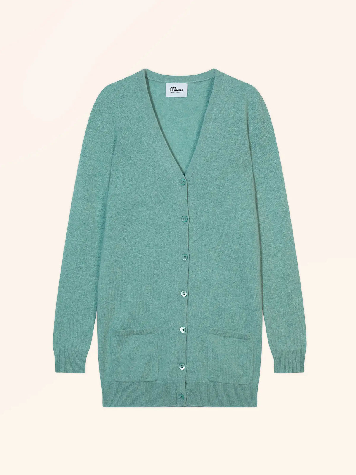 TOMMIE Cardigan Col V Vert Chiné