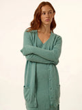 TOMMIE Cardigan Col V Vert Chiné