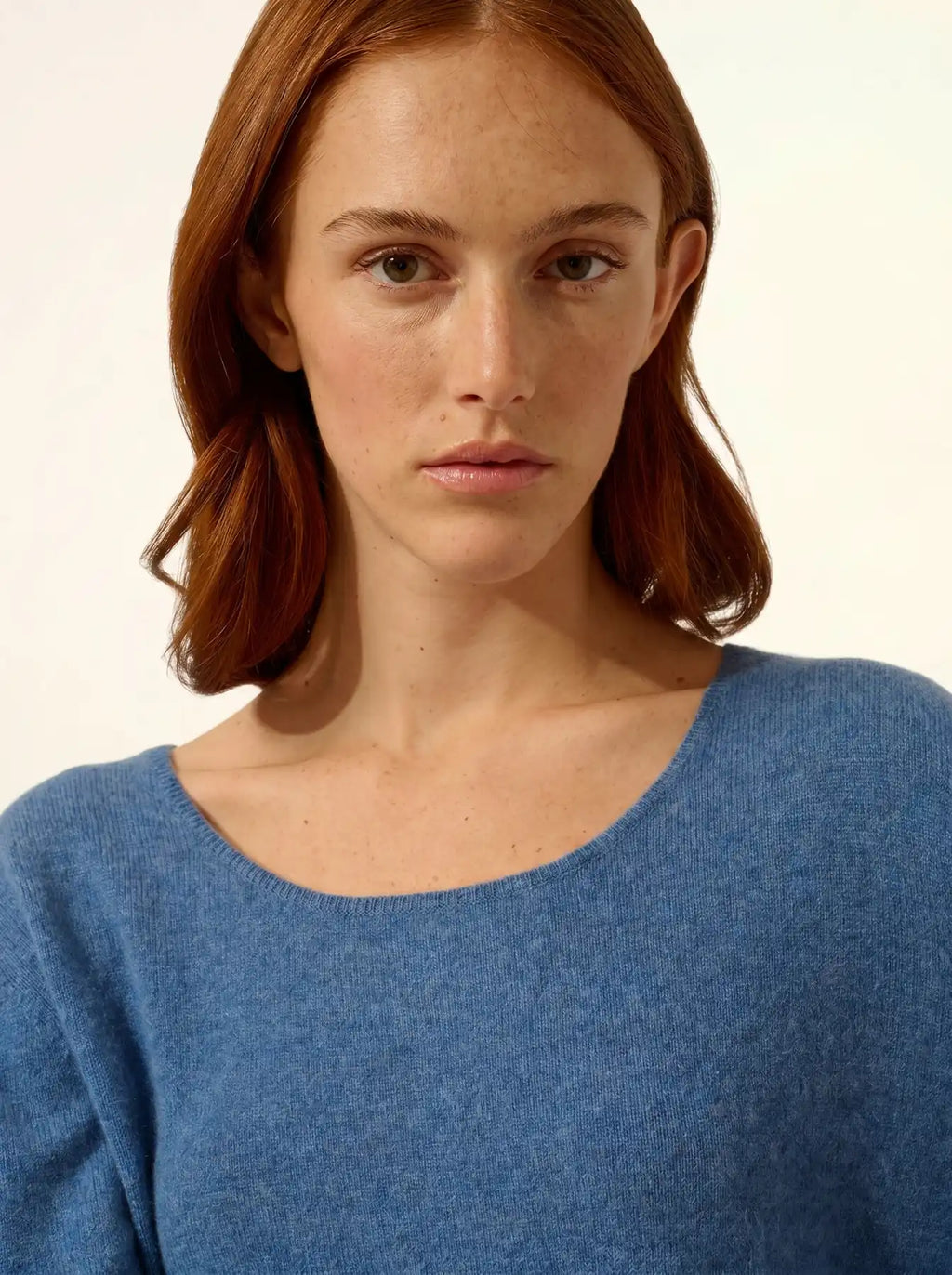 FIONA Sweater Crew Neck Denim Blue